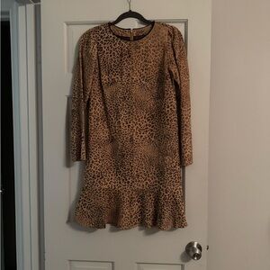 Leopard leather dress (estimated size medium because no tag)